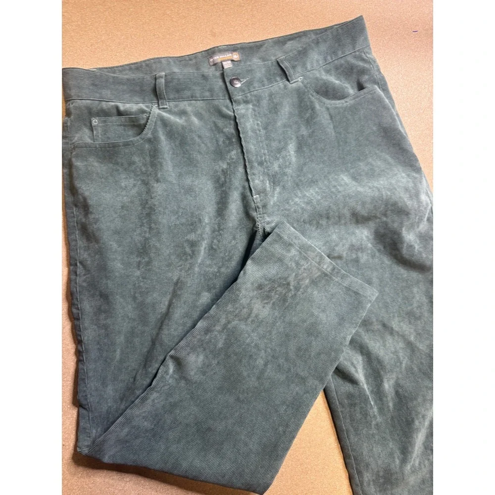 Peter Millar Crown Sport‎ Mens 36x30 Corduroy Pants Dark Green 5-Pocket Trousers